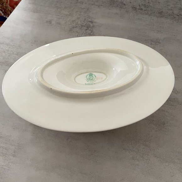 Vintage Royal Worcester Blossom Time Gravy Boat with Attached Under Plate MINT - Picture 10 of 10